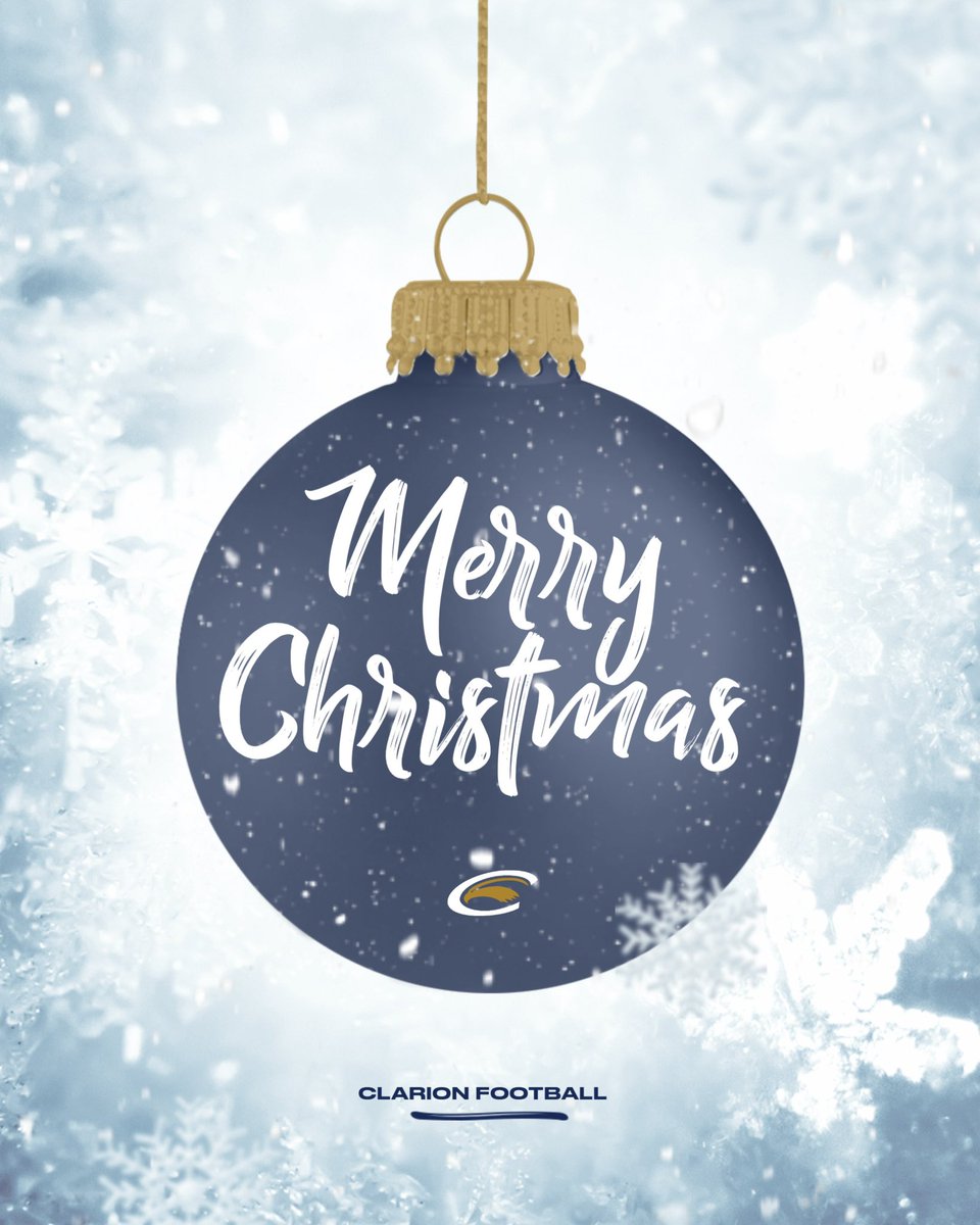 ClarionFootball's tweet photo. From our family to yours, 𝓜𝓮𝓻𝓻𝔂 𝓒𝓱𝓻𝓲𝓼𝓽𝓶𝓪𝓼!! 🎅🎄

#WingsUp https://t.co/LNljpBN0pl