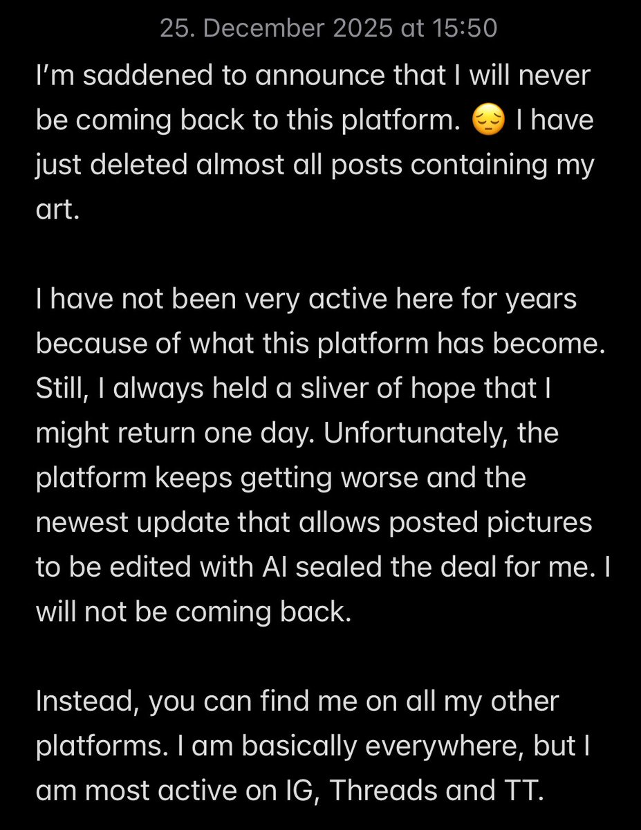 I’m done here. 
You can find me everywhere else.