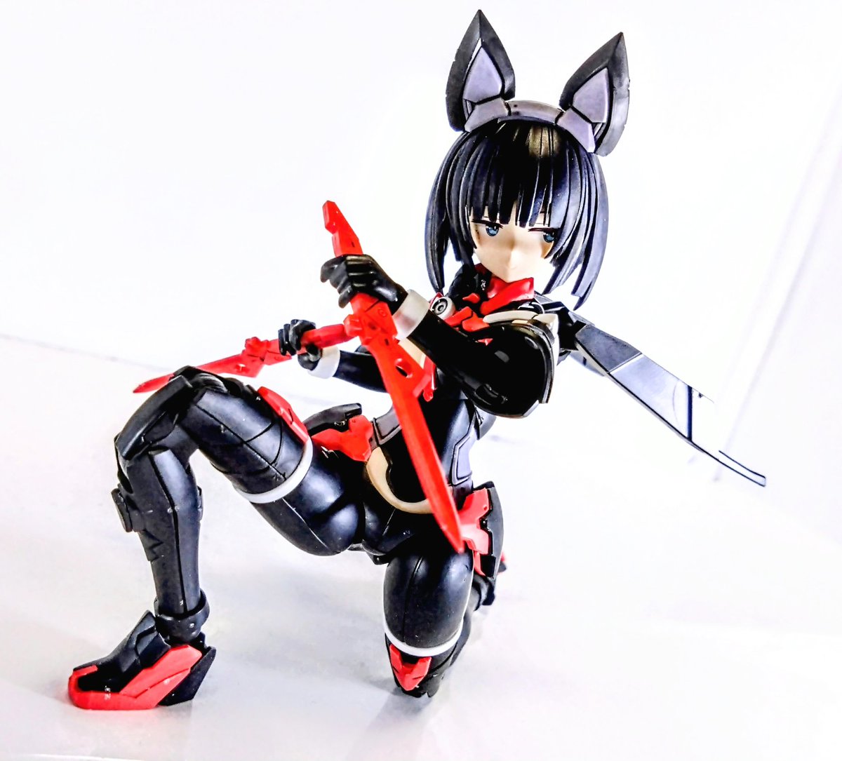久しぶりに美プラ組んだ！ 30MSミコルル、可動域の変更で膝立ちポーズ
