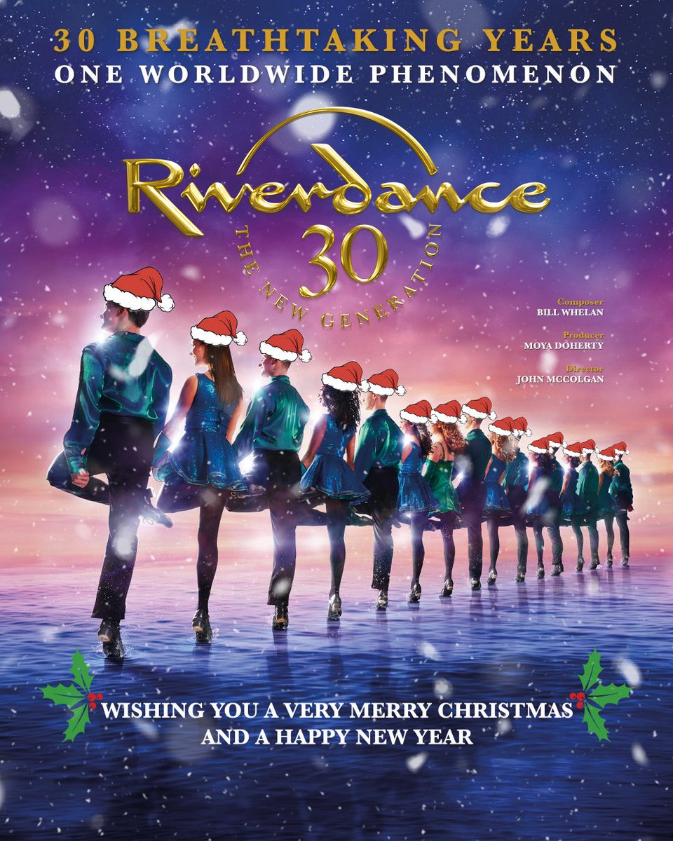 Riverdance's tweet image. Wishing you all a very Merry Christmas and a peaceful New Year from Riverdance. 🎄💚❄️ 

#Christmas #riverdance