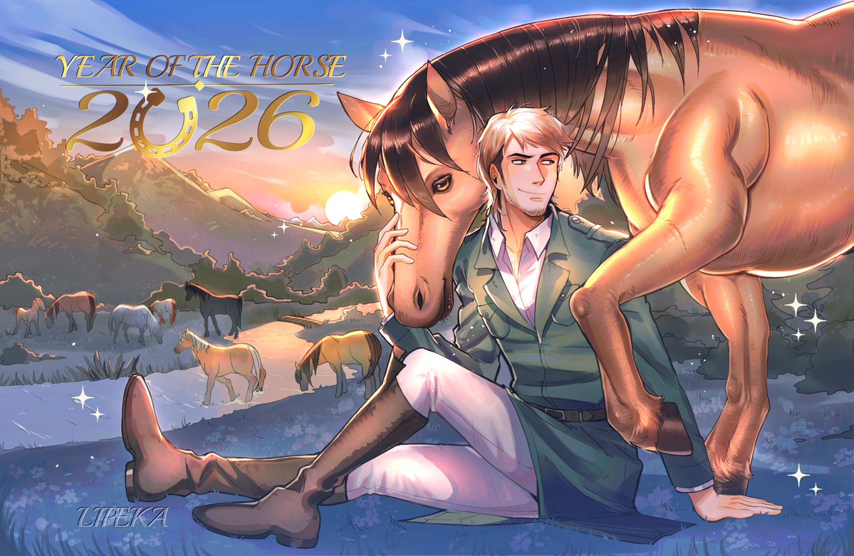 ripeka_'s tweet image. merry christmas and happy 2026!  year of Jean 🐴
#snk #aot #AttackOnTitan