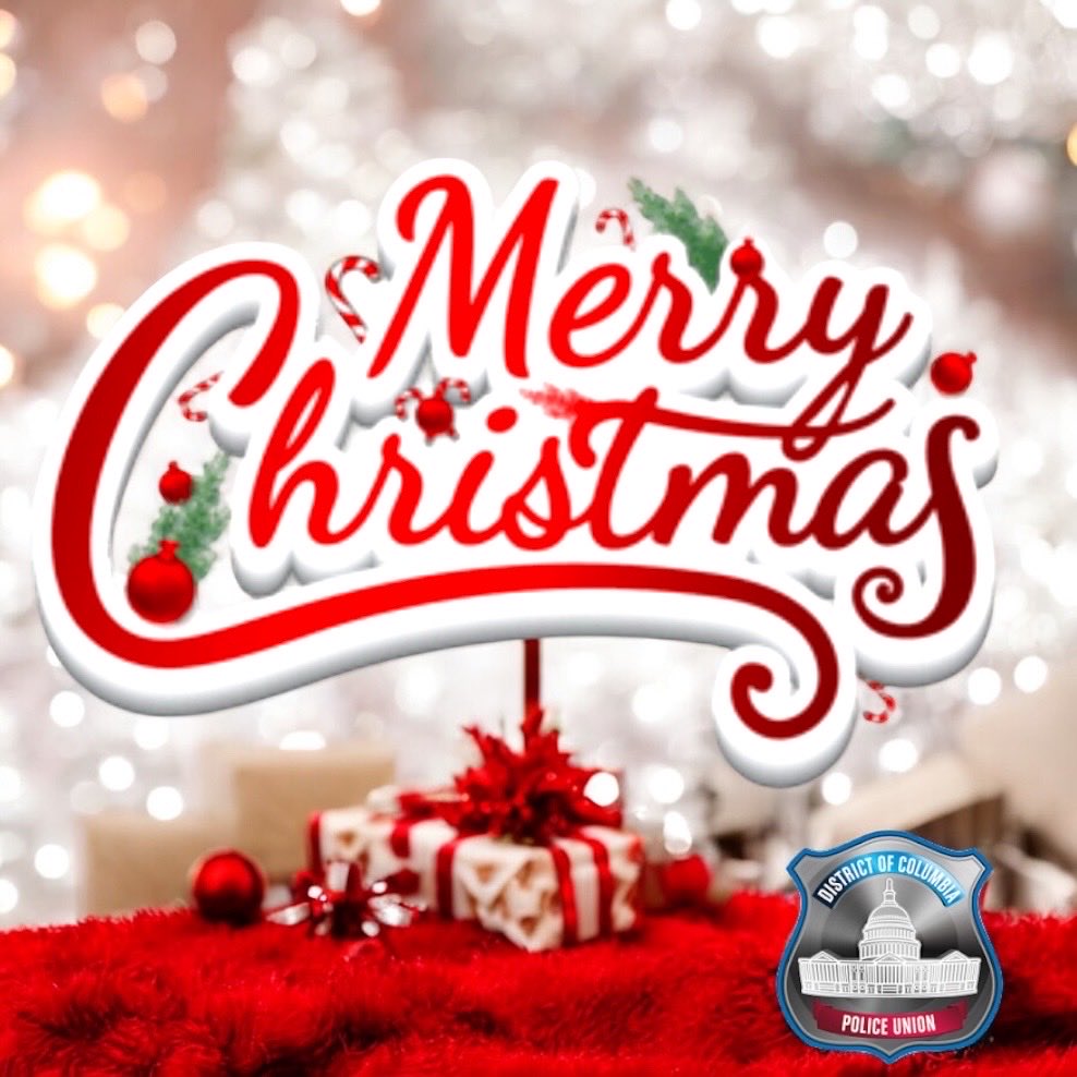 DCPoliceUnion's tweet image. The members of @DCPoliceUnion wish everyone a safe, healthy and Merry Christmas.

Special Thanks to all first responders who must be away from their families this Christmas to keep our streets safe.

Also, please send prayers for our 1D officer who remains in critical condition…