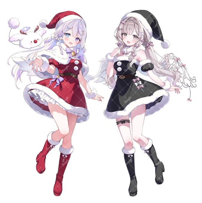 この度、VARiSE所属 結栞そまり様&amp;天羽ミカド様のクリスマスグッズイラストを担当させていただきました! どうぞよろしくお願いいたします