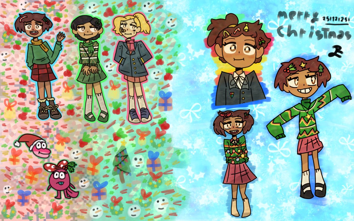 jom354's tweet photo. Merry Christmas (2025)🎁🎄
Amphibia by jom
#amphibiafanart #amphibia #Fanarts #MarcyWu #AnneBoonchuy #Sashannarcy #ChristmasEve #Christmas2025  #ChristmasDay https://t.co/1rORLKLelv