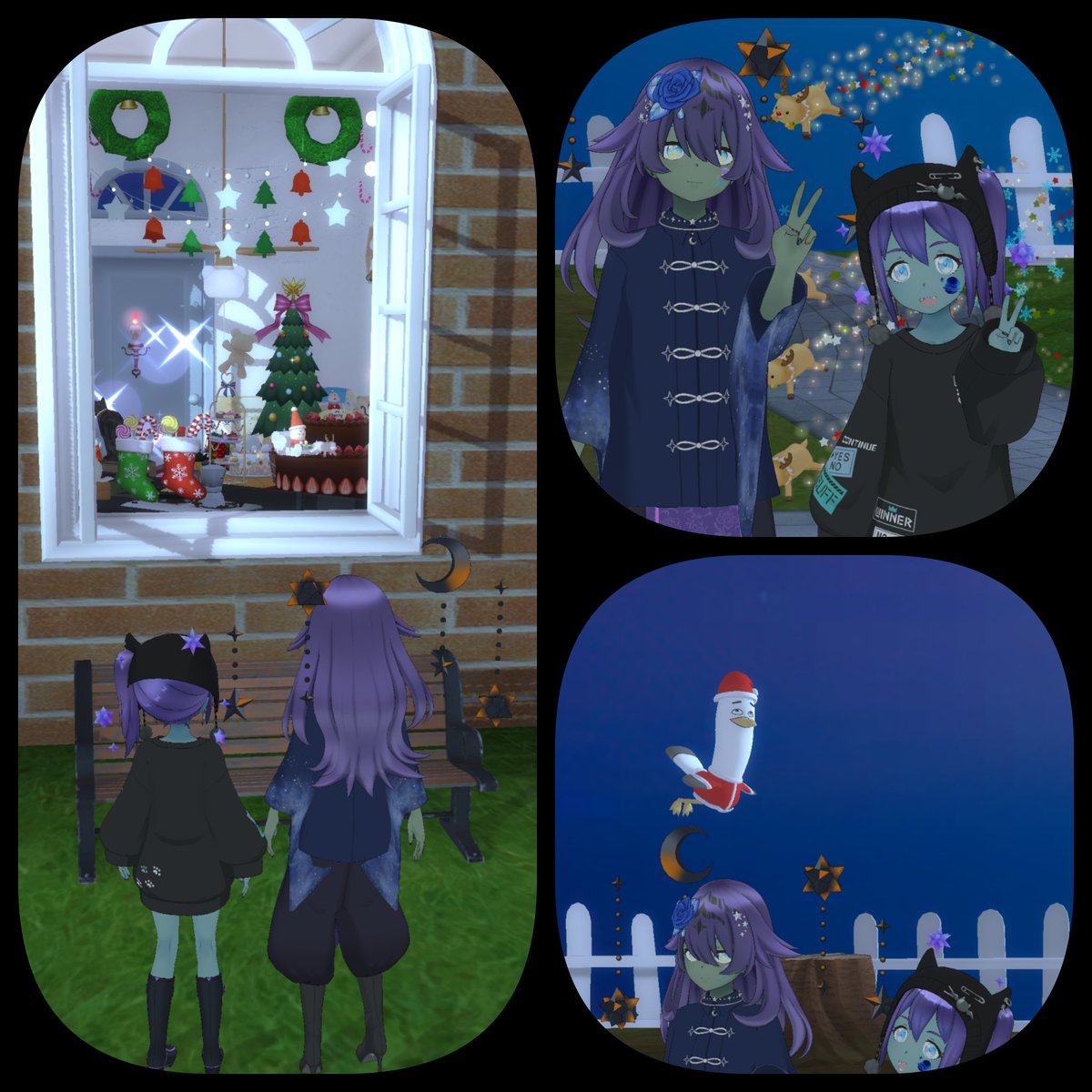 昨夜のおまけ✩
クリスマスにやってきた宇宙人2人組🪐

 #シリカチャンス 📸