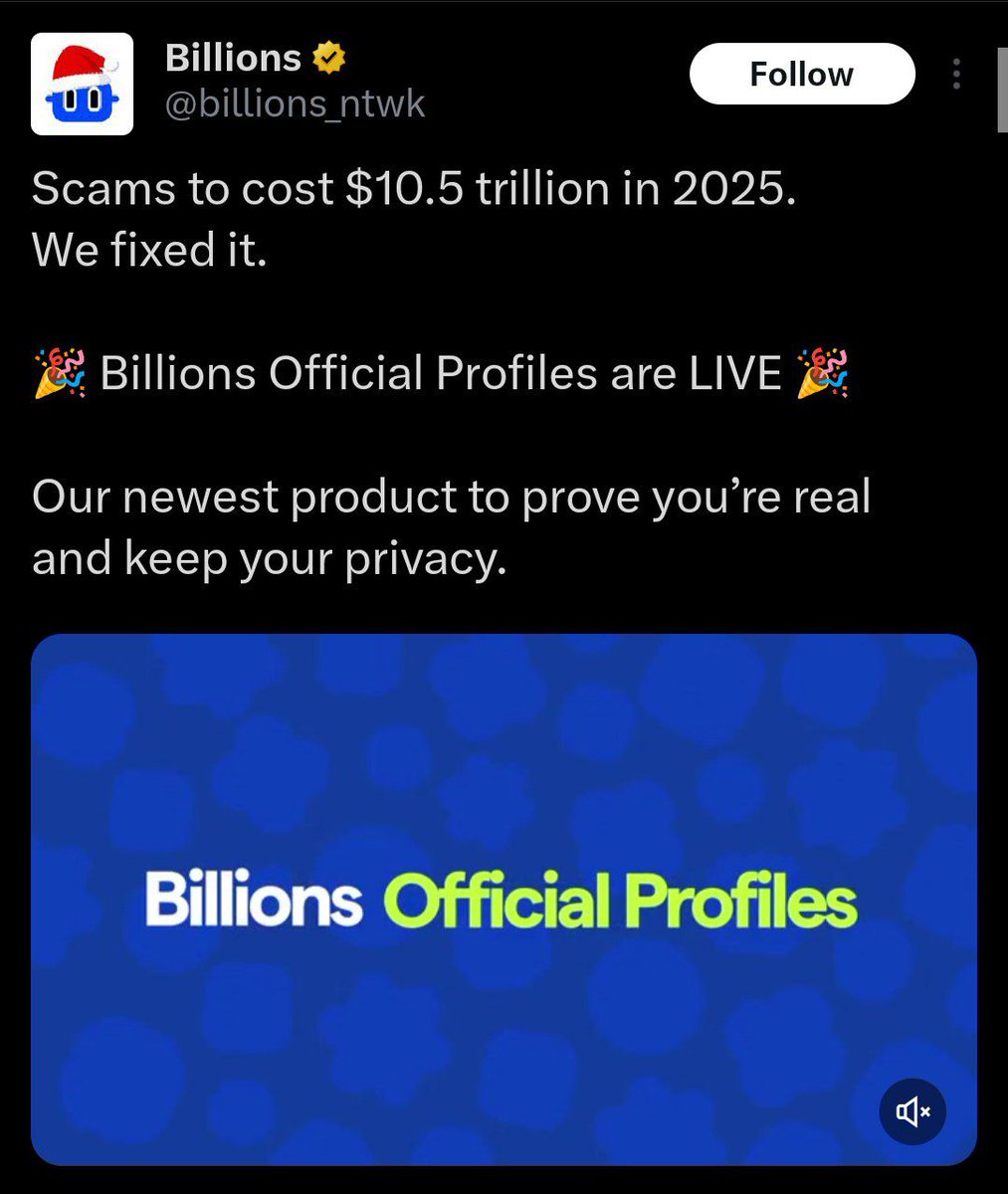 GACryptoO's tweet photo. 🎉 @billions_ntwk Official Profiles Are LIVE! 🎉

Create your verified human profile with zero-knowledge proofs ~ stay safe from scams and bots while keeping your data private.

🎖️How to Claim Your Badge:
👉Go-To Here: https://t.co/7bVDdsrwhu
🔹Sign up with Your Billions Account
🔹Complete Uniqueness Credential (face scan via @idOS_network)
🔹Go to Profile and claim Your badge
✔️Done

💙Like 🔄 RT