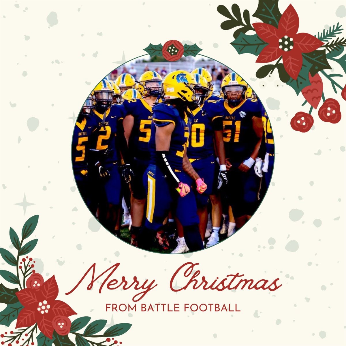 MBHFOOTBALL's tweet image. Merry Christmas from Battle Football