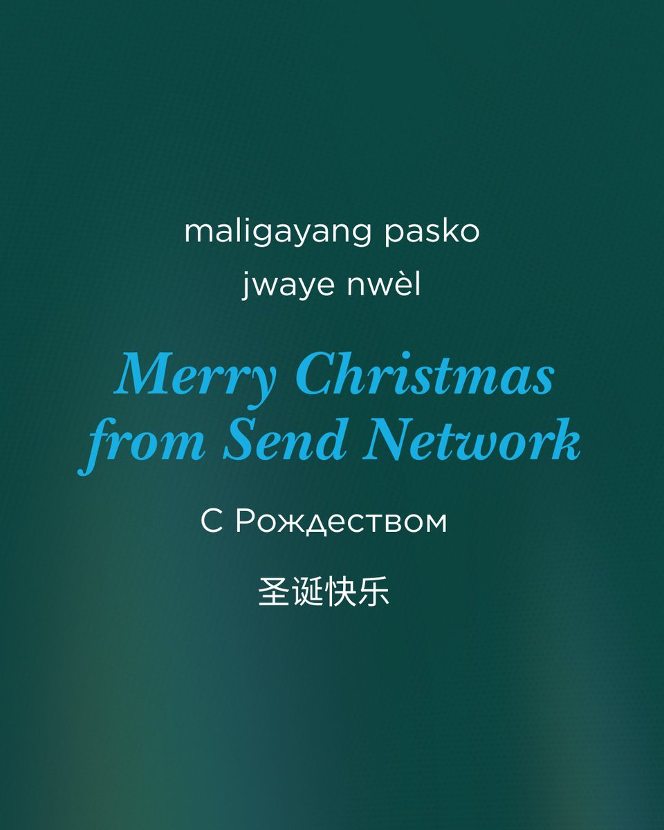 sendnetwork's tweet image. One Savior. One gospel. One hope.
For all peoples.

We thank God for church planters and sending churches throughout North America who are proclaiming the birth of Christ across cultures and contexts.

Merry Christmas from Send Network!