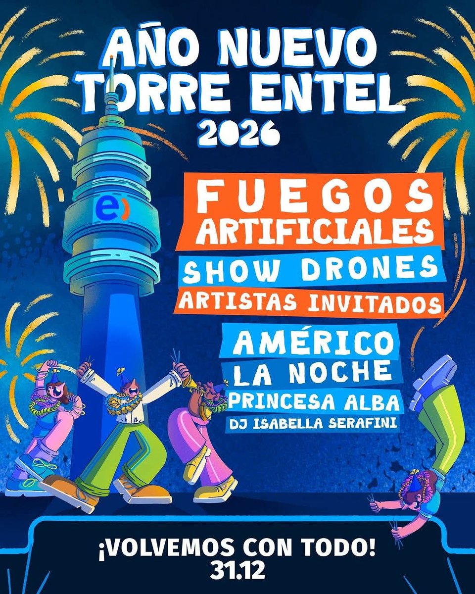 #Santiago, Show Año Nuevo en Torre Entel el 31 de Diciembre.

Mas Información Abajo ⬇️:

facebook.com/share/p/1FdRYS….