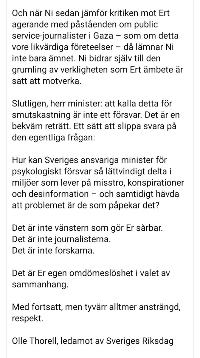 Olle Thorell på facebook om det högt ärade statsrådet Carl-Oskar Bohlin 🌟 Sprid gärna vidare.