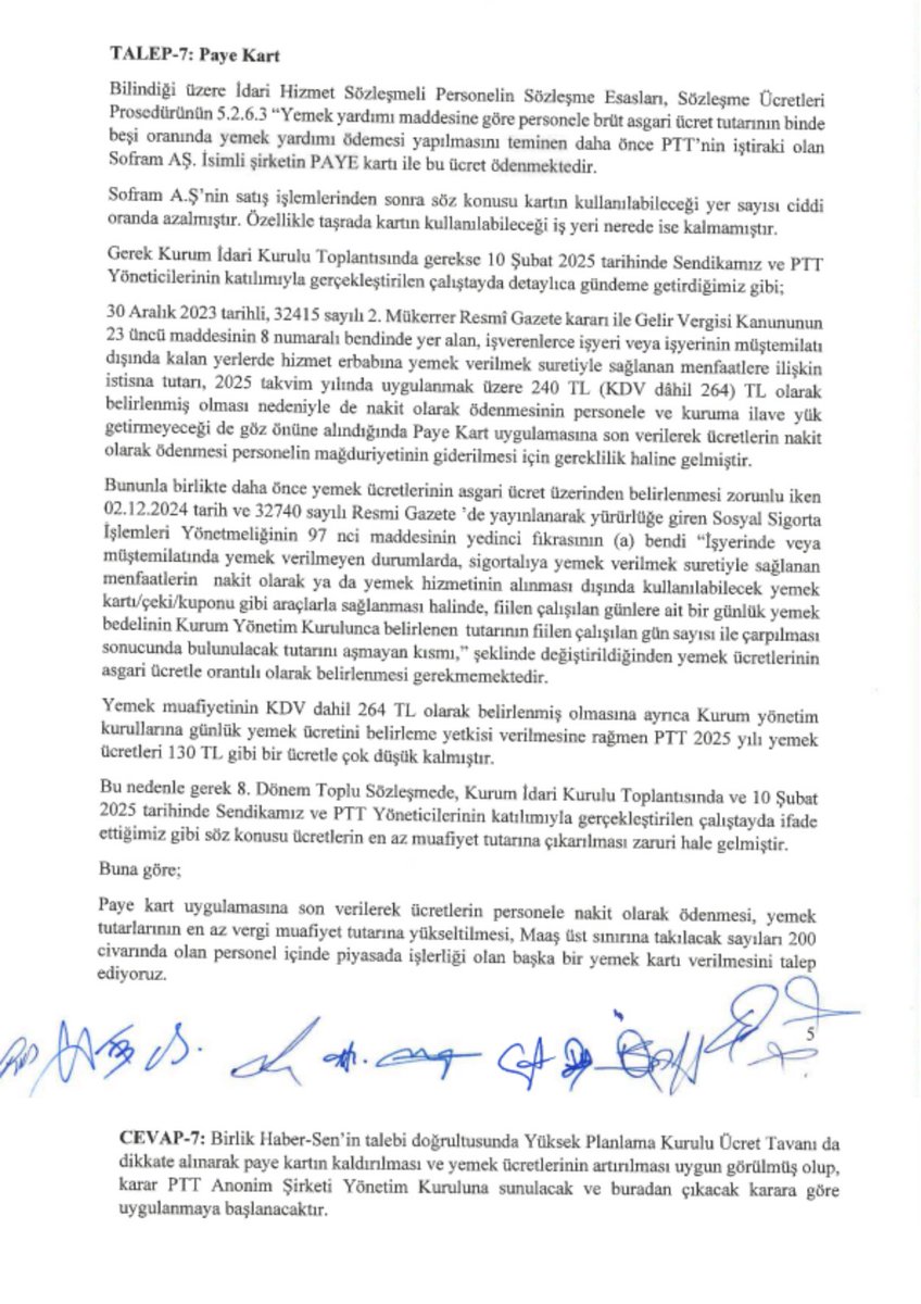 PAYE KART UYGULAMASI KALDIRILDI!

📌 Uzun süredir her platformda dile getirdiğimiz bir talep daha karşılık buldu.

PTT ile gerçekleştirilen Kurum İdari Kurulu toplantısında alınan karar doğrultusunda, İstanbul, Ankara ve İzmir hariç olmak üzere tüm illerde Paye Kart uygulamasına