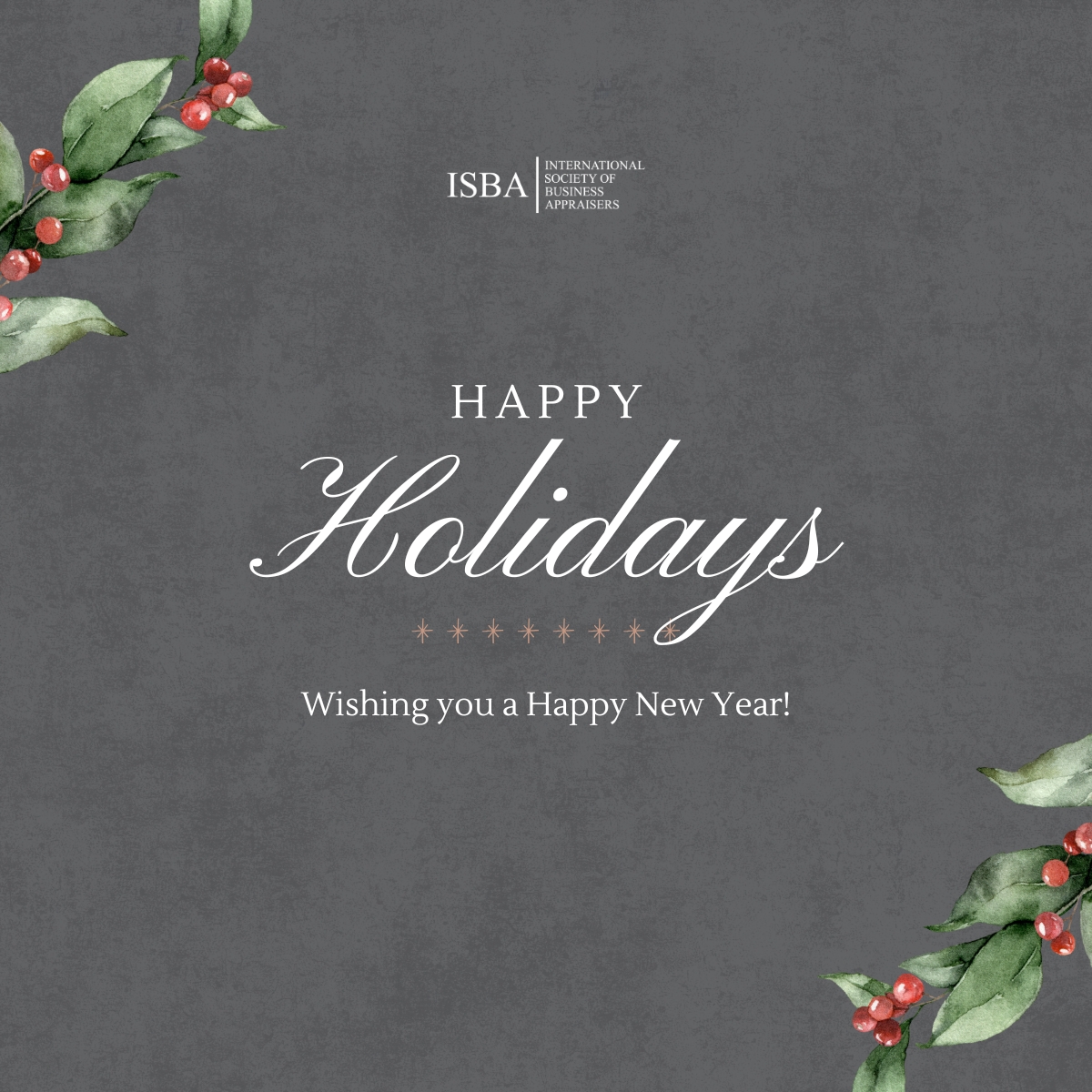 BCACredential's tweet photo. Wishing you a joyful holiday season, whether you celebrate Christmas, Hanukkah, Kwanzaa, or simply take this time to reflect. From all of us at ISBA,Thank you for your dedication this year and best wishes for a happy New Year.

#MerryChristmas #ISBA #HolidayWishes https://t.co/nPAR9pI8Ng