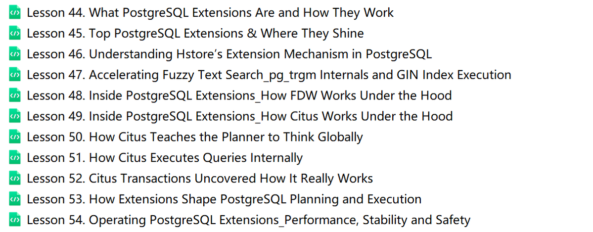 The third part of the Postgres course covers extensions. Postgres enthusiasts can skip it, but anyone who truly loves MySQL should take a look.