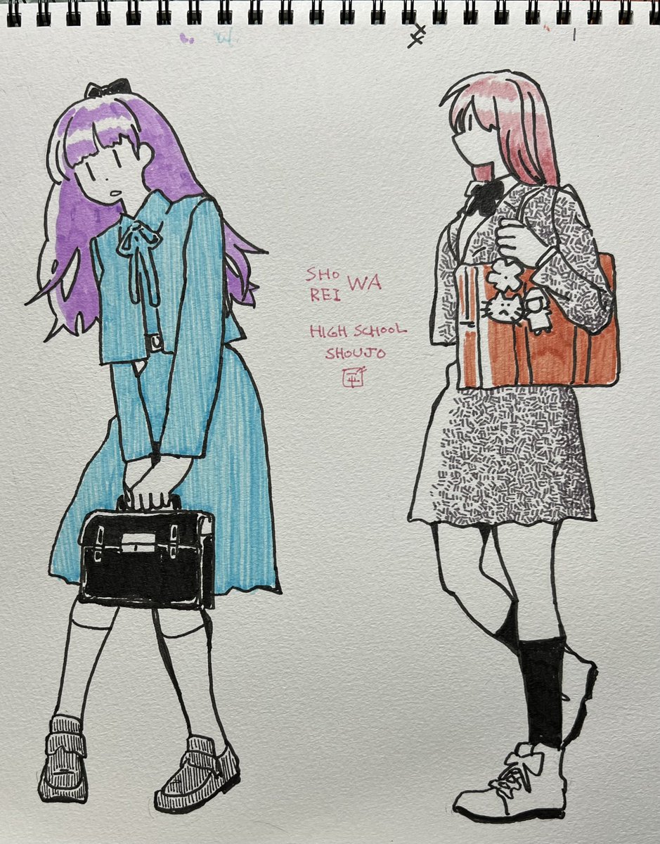 Post by 遠藤平介 on X: 落書き 女子高生