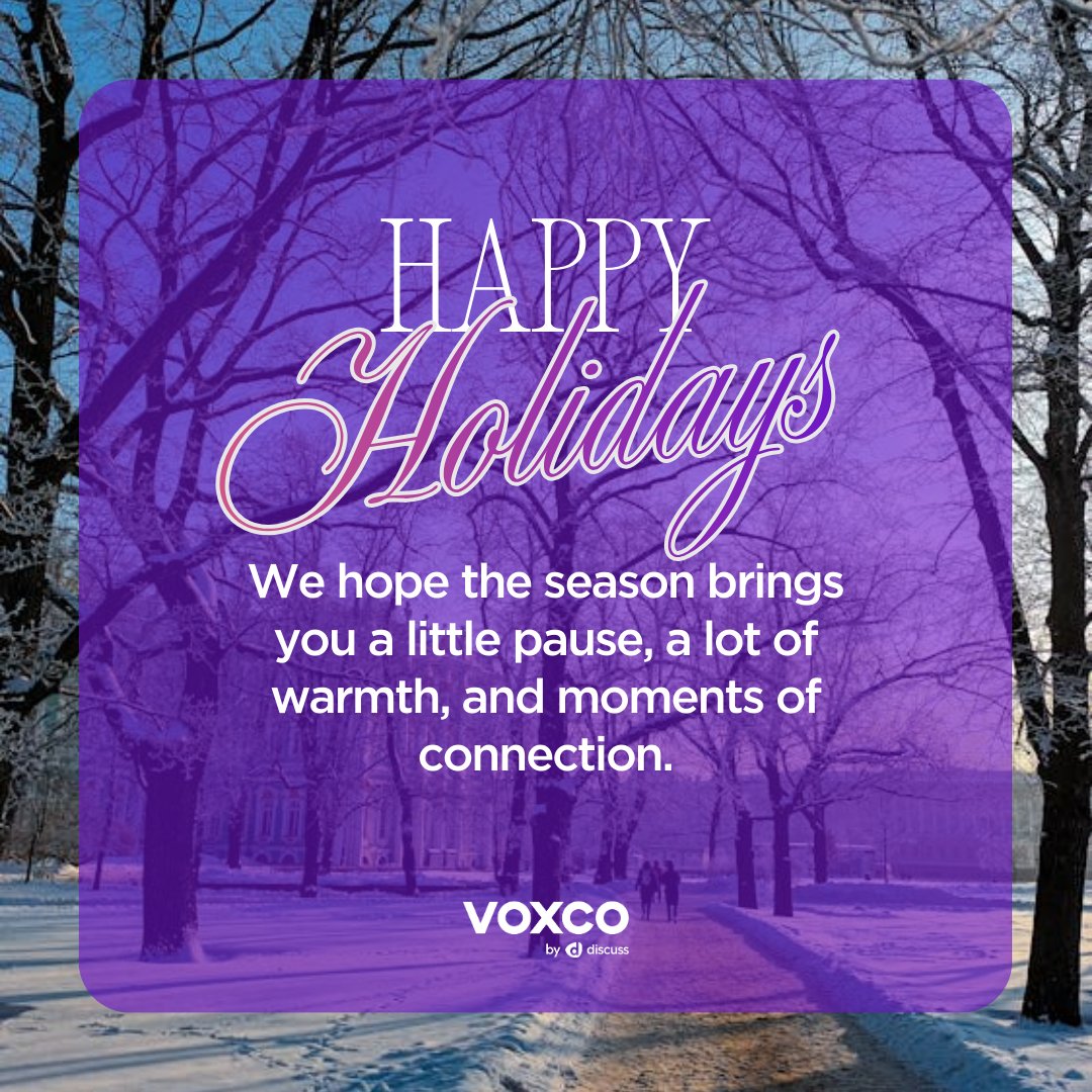 However you celebrate, we hope the season brings warmth, good company, and a few well-earned moments of rest. ✨

❄️ Happy Holidays from all of us at Voxco.