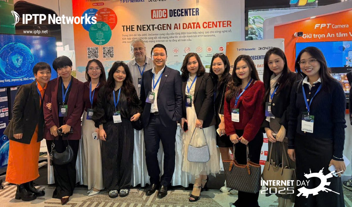 IPTP Networks was pleased to take part in #InternetDay2025 !🌐

At our booth, we connected with partners and shared insights on #vGPU and #AIDCDeCenter — future-ready digital infrastructure for the #AI era in Vietnam. 🚀