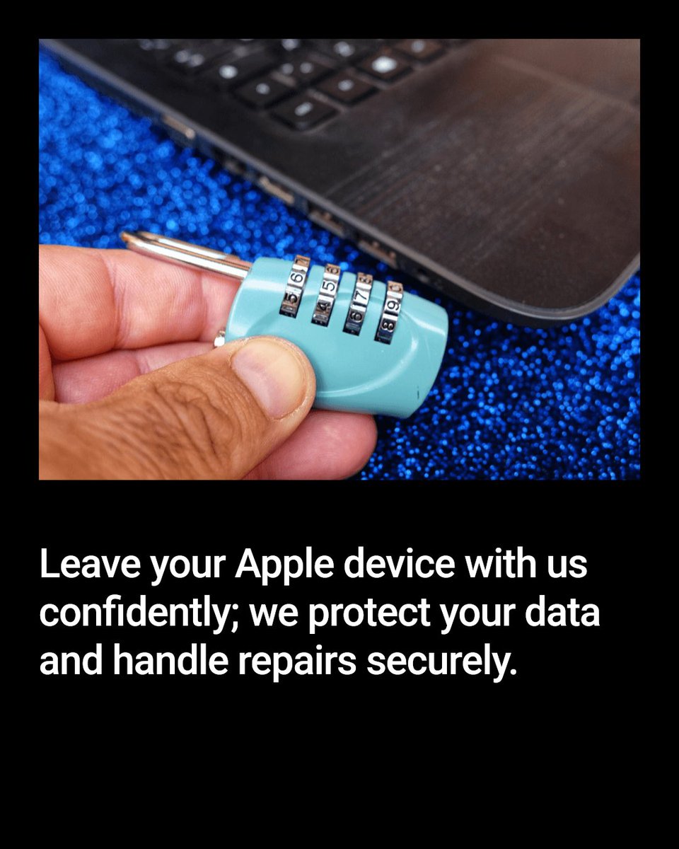 iPatch_iPods's tweet photo. Leaving your Apple device for repair can feel risky. At iPatch Repairs, we protect your data: no passcode needed for most repairs, skilled technicians, genuine parts, and optional data recovery. Trust us to handle your device safely. https://t.co/xqh9oOugQH