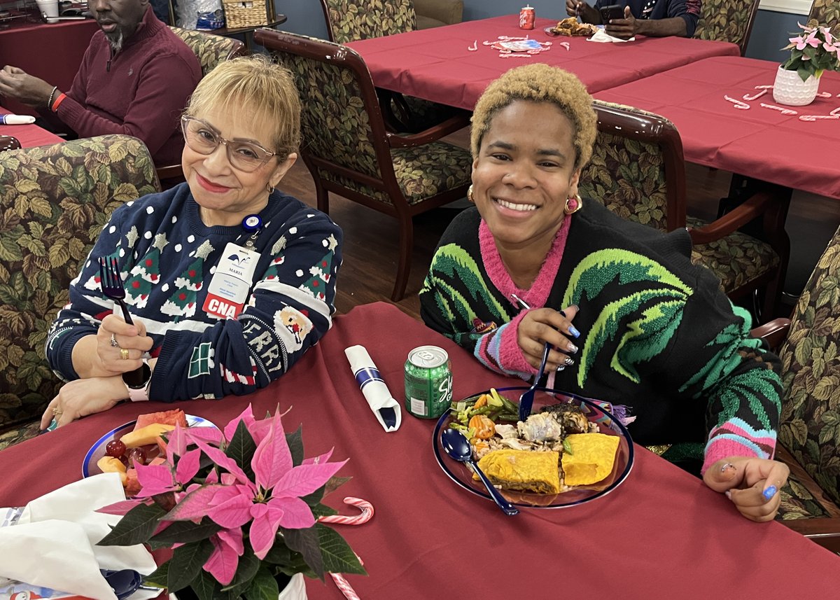 NextStepHC's tweet image. West Newton Healthcare enjoyed their holiday party with Caribbean food, karaoke, raffle prizes, and games! No complaints about pajama day and a hot cocoa bar either. ☕️ Click here to take a look at opportunities to join their team: westnewton.employ.onshift.com/company_pages/…