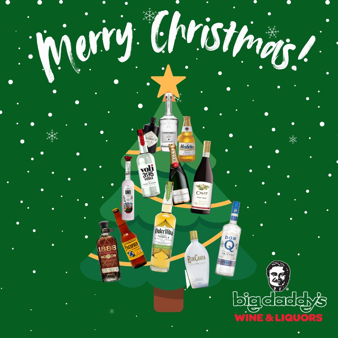 Merry Christmas From Big Daddy's Wine and Liquors! We are open!