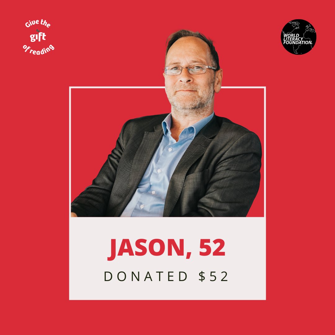 Books enrich our lives in countless ways. Help children who have never had that experience.

Donate your age and give them the opportunity to learn, dream, and succeed: worldliteracyfoundation.org/christmas-appe…

#GivetheGiftOfReading #ChristmasSeason