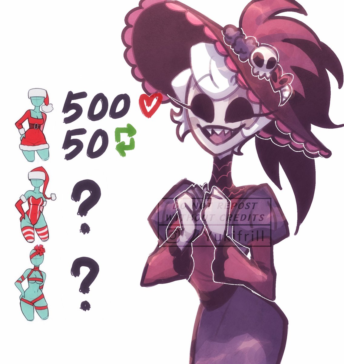 Yukifrill's tweet image. Idk if it's too late for this trend but I haven't seen anyone done this with Rosie so 😔🙏

#HazbinHotelFanart