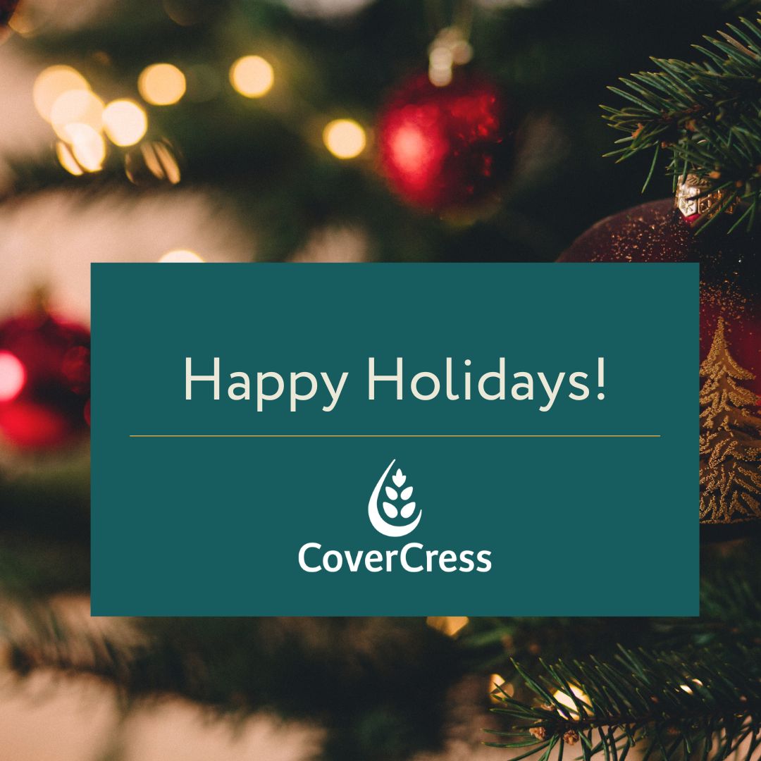 CoverCress's tweet image. Season’s Greetings from all of us at CoverCress®. Wishing you a safe, restful, and joyful holiday season.