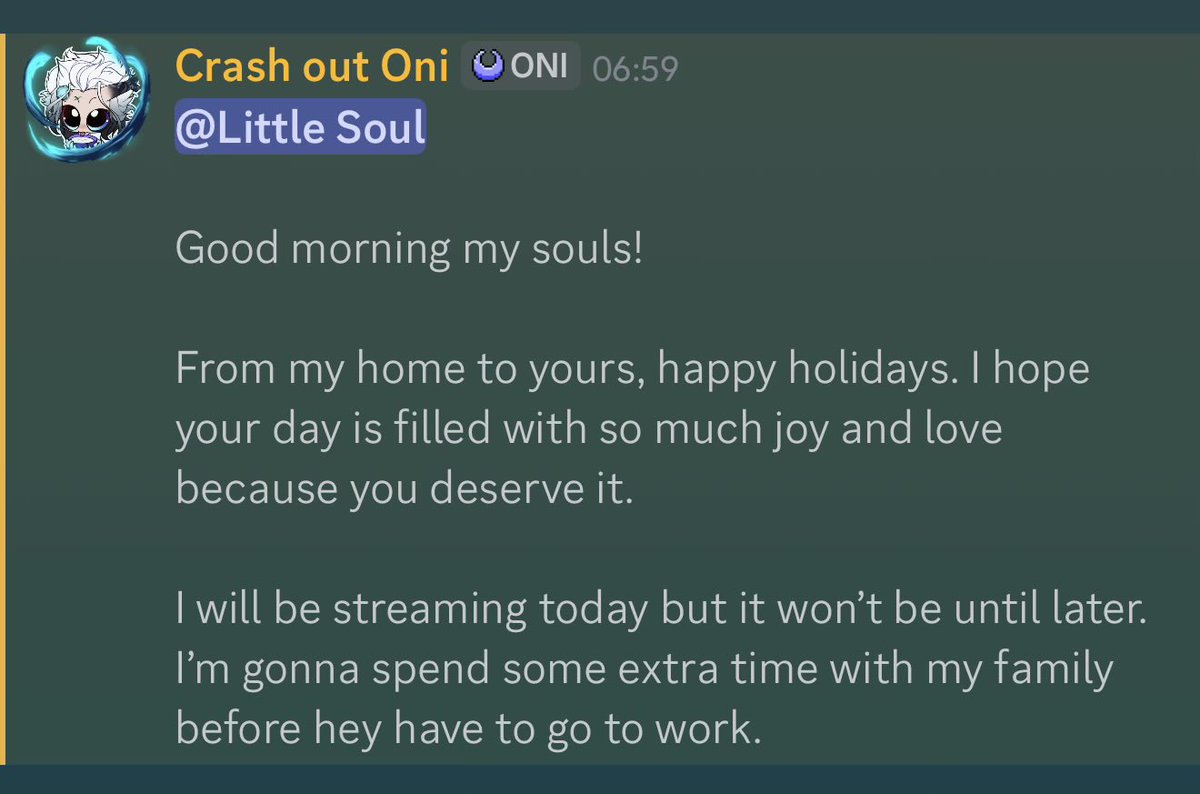 Holiday message!