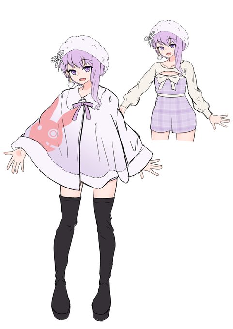 なのそんクリスマス企画お疲れ様でした!!!! こちらクイズで使用していただいた冬コーデゆかりさんのカラーラフでございます!! 1枚目 千尋さんコーデ(#chihiro_ishi) 2枚目 センター分けさんコーデ(#cenwake) #結月ゆかり