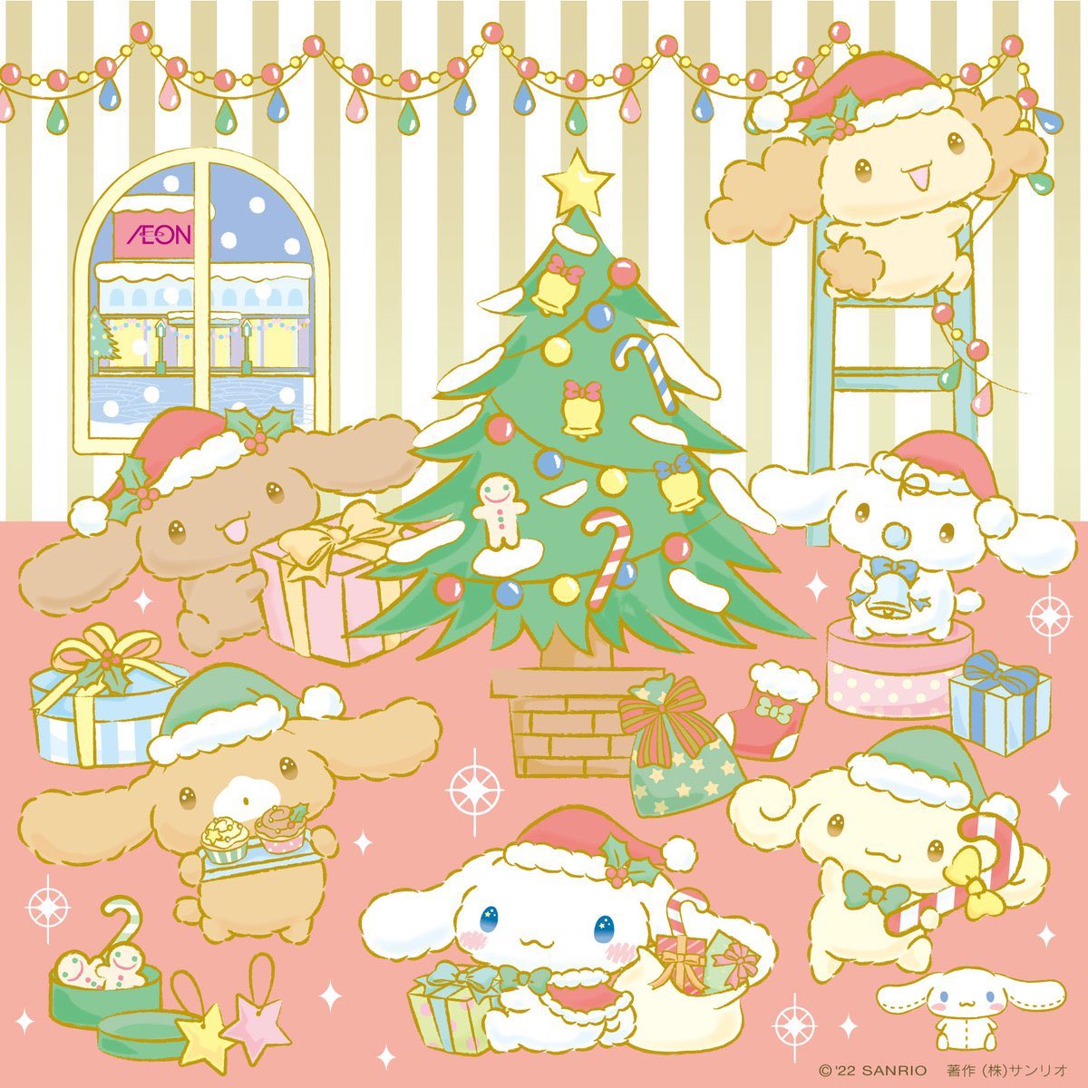 sanriodaily's tweet photo. they’re celebrating christmas 💫 https://t.co/uyBoM7DTuI