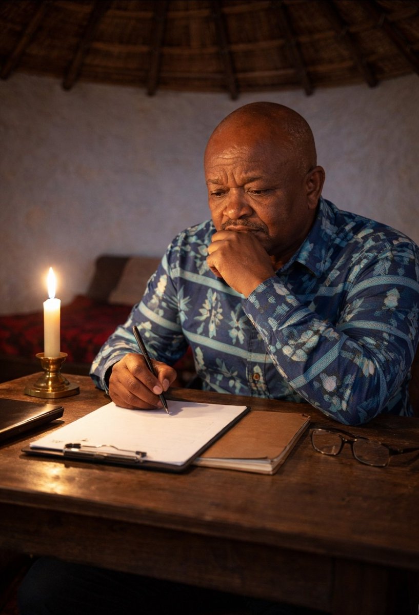 MzwaneleManyi's tweet photo. Around this time in December 2024, Minister Senzo Mchunu, alone in his rondavel contemplating drafting a letter to disband PKTT https://t.co/a7nz5uKwip