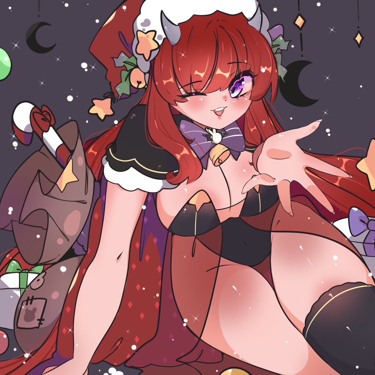 Lithebunni's tweet image. Merry Christmas/ Happy Holidays to you all, love you all so much ❤️
🎨: Zaurisubero