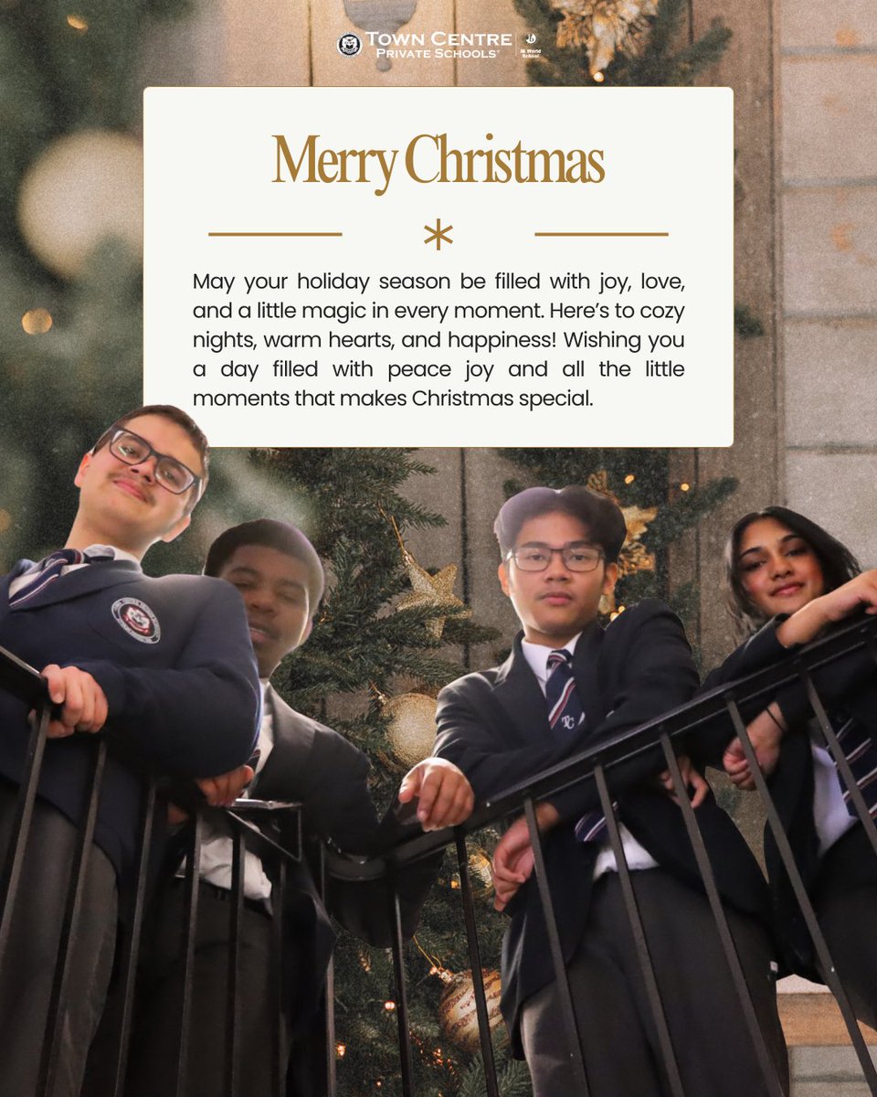 TownCentre's tweet photo. From our TCPS community to yours wishing you a Merry Christmas and a season full of gratitude kindness and cheer ❤️🎄
#TownCentrePrivateSchools #PrivateSchoolMarkham #PrivateSchoolToronto #MerryChristmas https://t.co/SRoJyJgtHr