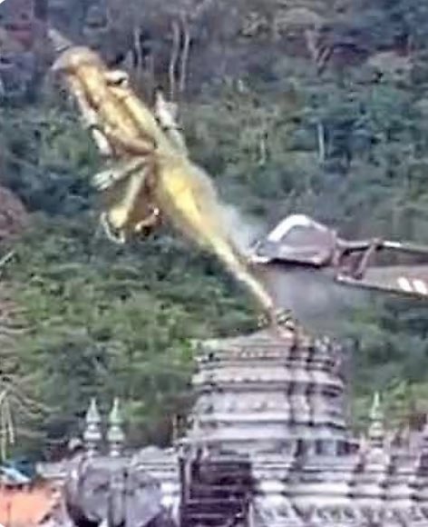 pheaktraneth's tweet image. The Thai military’s aggression against Cambodia has included the use of heavy artillery that damaged Buddhist temples, the bombing of Ta Krabei Temple and Preah Vihear Temple, and, most recently, the destruction of a statue of the god Vishnu. These sites are sacred places of…