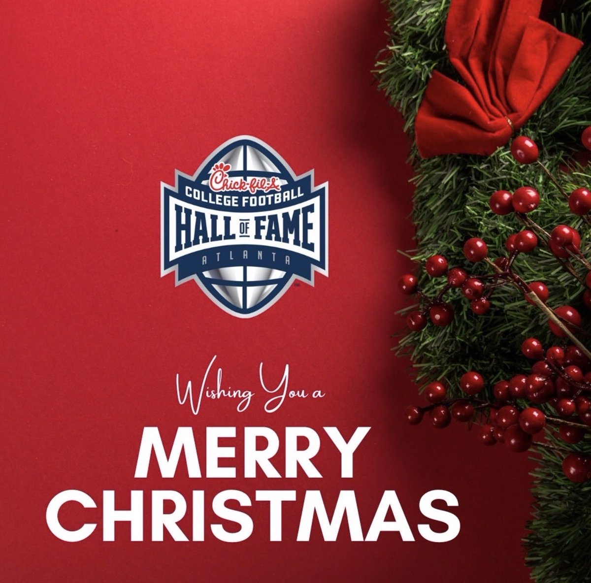 cfbhall's tweet image. 🎄 Happy Holidays from the College Football Hall of Fame! 🎅

We’re closed today, but we’ll be back in action on 12/26. Be sure to check our website for hours before your visit—we can’t wait to welcome you back! 🏈

cfbhall.com