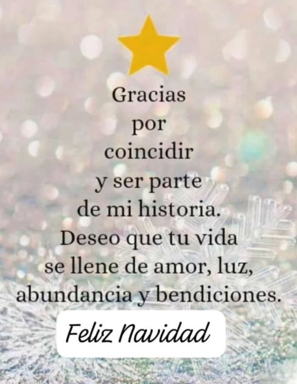 Para mis familiares, presentes o ausentes;
Para mis amig@s..
pero también para mis enemig@s (que afortunadamnt son muy pocos;
Para los que me quieren..
pero también para quienes han dejado de quererme;
Mejor dicho, para todos..
Felicitaciones..!! 🤍