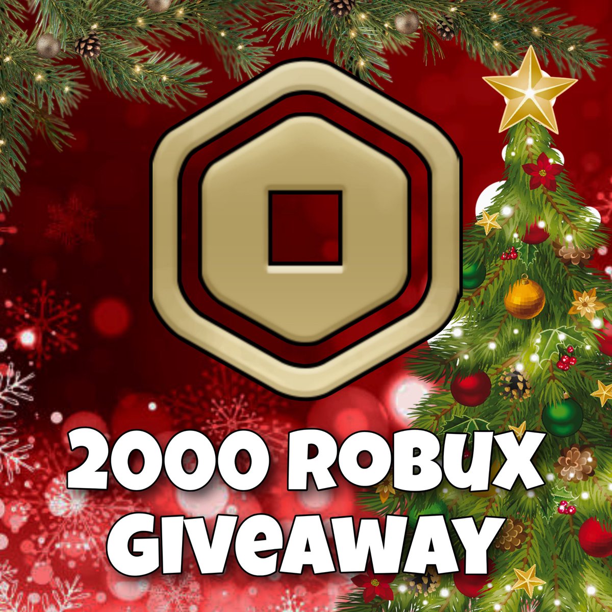 Merry christmas everyone!!🎄

To celebrate christmas I will do a 2000 robux giveaway!! ^^

Requirements:
•Follow me on twitter
•Like this post
•Retweet
•Comment “Done” with your gamepass

Winners will be announced when I have the time! Goodluck everyone!🌟

#robuxgiveaway