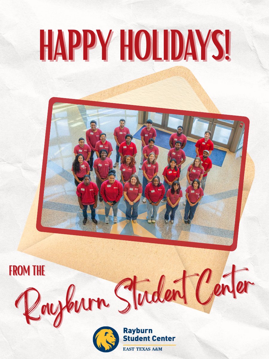 🌟🌲 Wishing everyone a wonderful holiday season! May your days be merry and bright. The RSC is counting down the days until we reunite on campus! 🦁 #ETAMU #RSC #HeartOfCampus #HolidayCheer