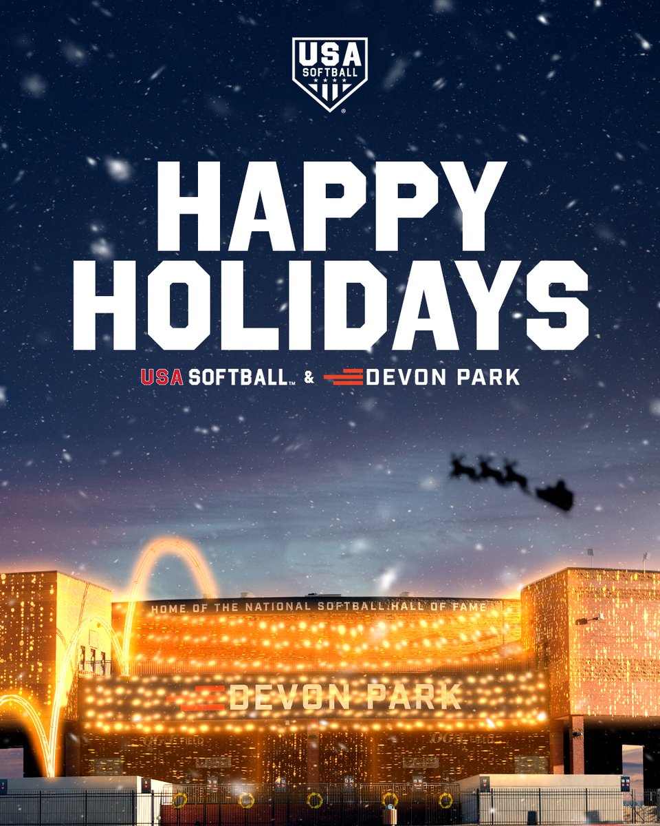𝐇𝐚𝐩𝐩𝐲 𝐇𝐨𝐥𝐢𝐝𝐚𝐲𝐬 𝐒𝐨𝐟𝐭𝐛𝐚𝐥𝐥 𝐅𝐚𝐦𝐢𝐥𝐲 🥎

From our field to yours, thank you for being part of USA Softball 🎄❄️🎁

#USASoftball | @devonparkokc