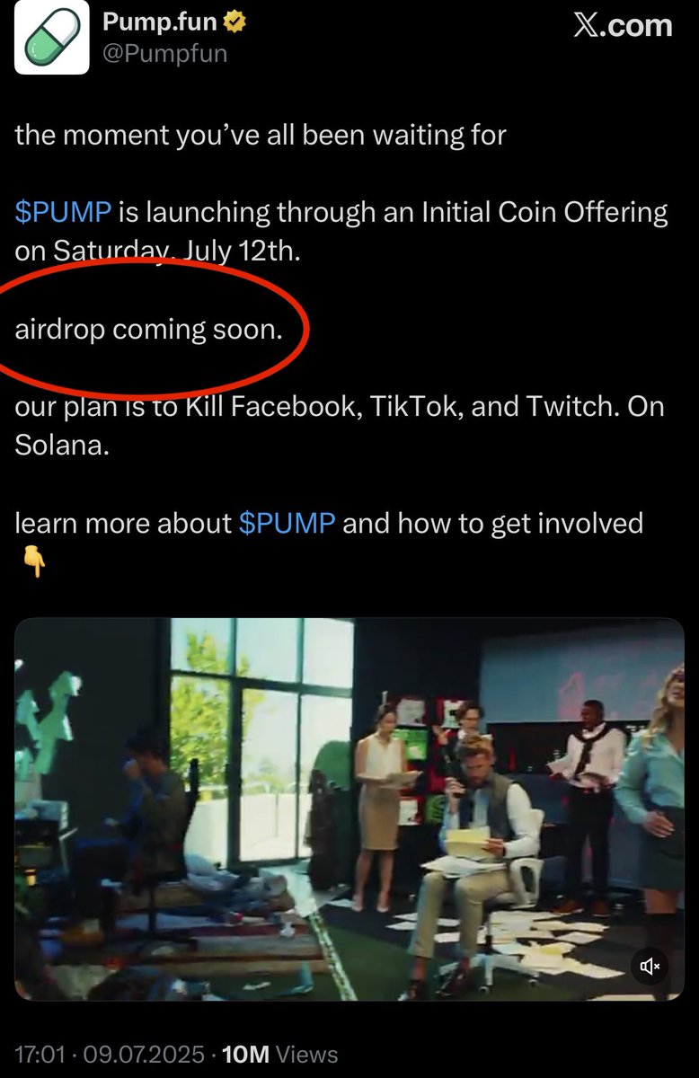 169 days since <a href="/Pumpfun/">Pump.fun</a> ICO announce.

Still wondering what the word “soon” means🥲
