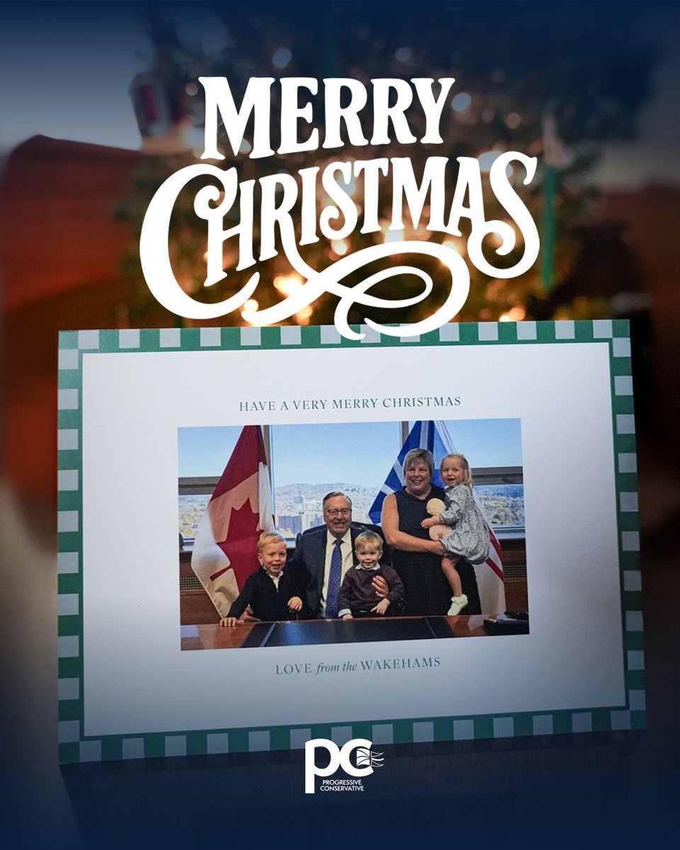 On behalf of Premier and PC Leader <a href="/TonyWakehamNL/">Tony Wakeham</a> and the PC Party of Newfoundland and Labrador we wish you and your loved ones a very Merry Christmas 🎄

May your holidays be warm, joyful, and filled with time spent with loved ones.