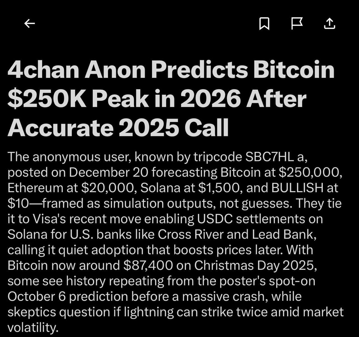 4chan User Who Called Bitcoin Peak Predicts 2026 Crypto H...