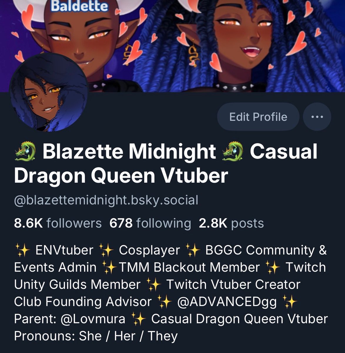 BlazetteMidnite's tweet image. The algo has once again punished me for something. But if this happens to fall on your feed, reminder I’m over here too. ✌🏾