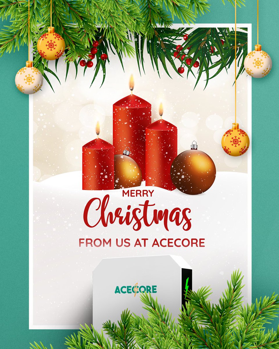 Acecore_Inc's tweet photo. Energy scarcity doesn’t take a holiday, neither do we.

While the world pauses, ACECORE is in high gear.
Solving Africa’s energy challenges is a 24/7 commitment, and we’re staying powered up.

Wishing you a Merry Christmas filled with light and warmth.  Cheers🥂

#MerryChristmas https://t.co/aSUXqBYOTR