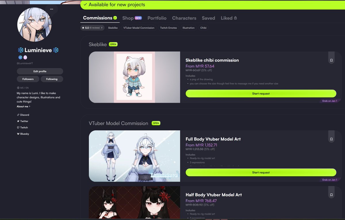 LuminieveVT's tweet image. I am holding a discount from Christmas to New Year ^^ 
vgen.co/LuminieveVT