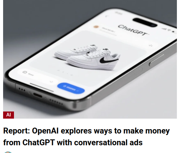 ChatGPT ads mockup