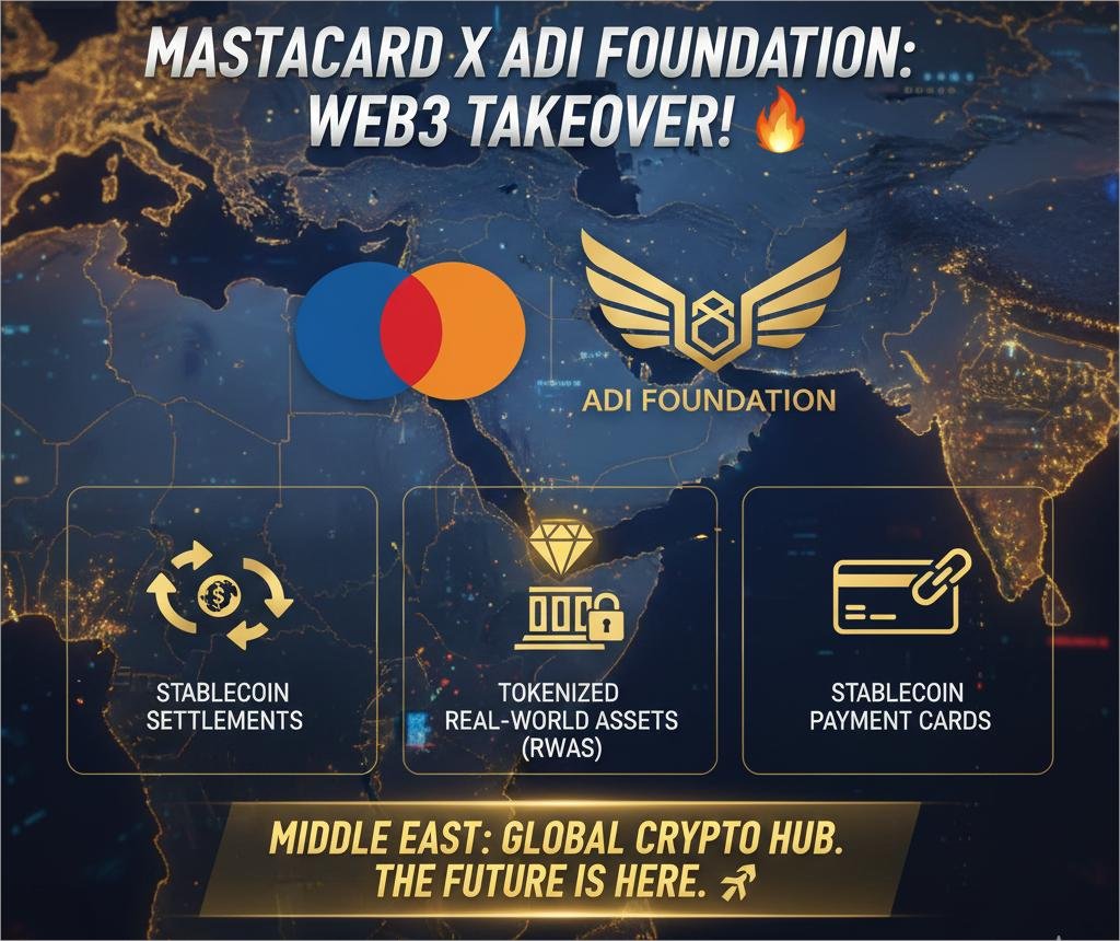 Isit9k's tweet photo. MASTERCARD X MIDDLE EAST: ON-CHAIN! 💳🌍🔥
Mastercard is scaling Stablecoin payments with ADI Foundation. 🚀
🔹 Fast Settlements ⚡ 🔹 Crypto Cards 💳 🔹 RWA Power 💎
The Middle East is the new crypto hub. TradFi is evolving. 📈🏆
#Mastercard #Web3 #Crypto #MiddleEast #FinTec https://t.co/WJJ18k2Txs