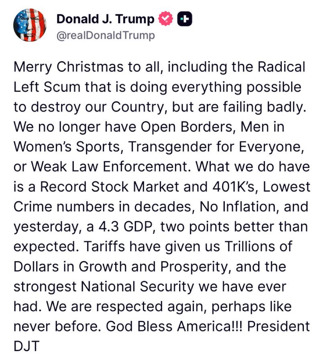 Christmas Lies from your favorite Fascist Racist Rapist!