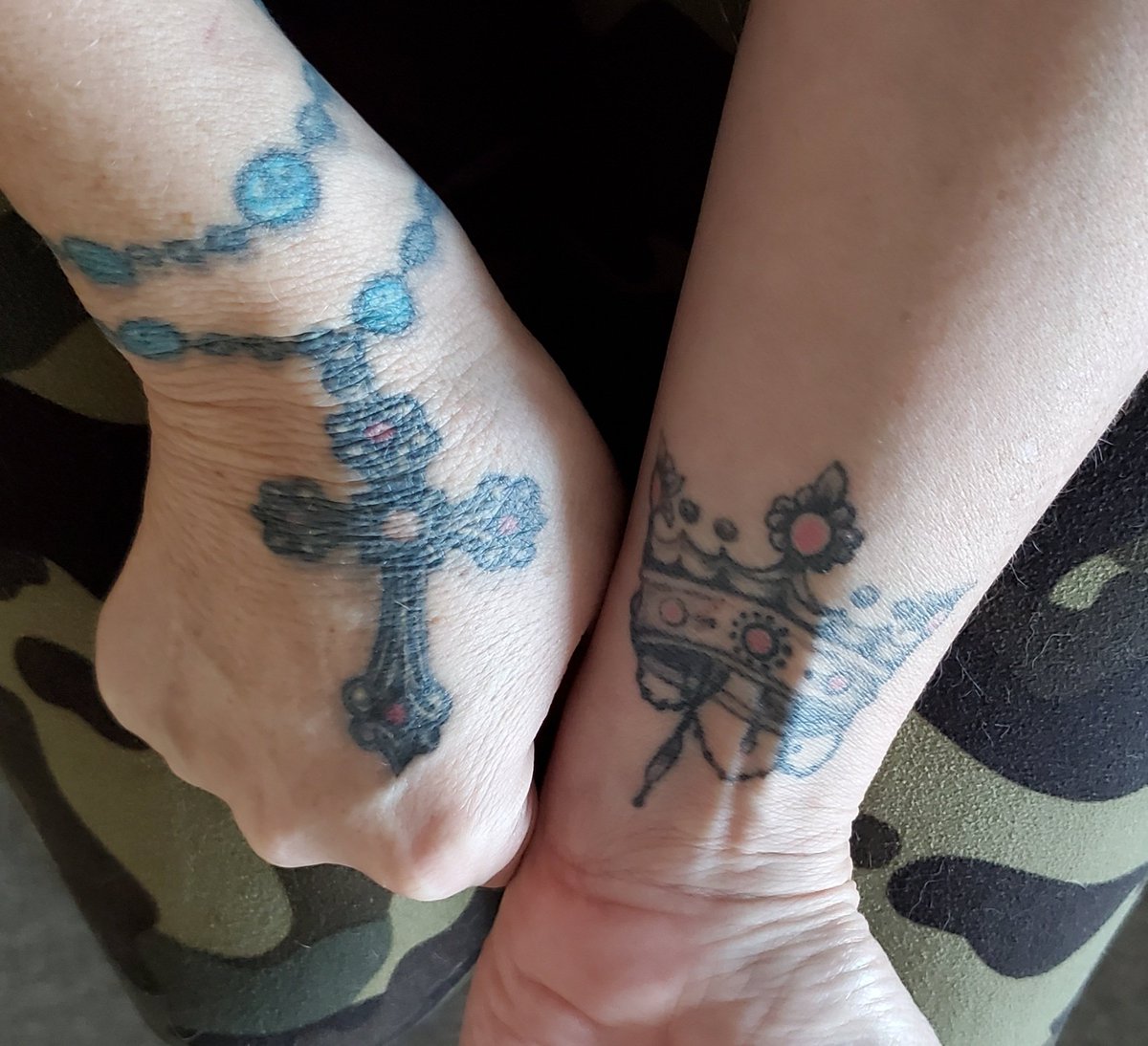 How Interesting...🤔 I've acquired 2 #tattoos in the last 10 years -> One representing #Faith on my right, and another for #Sovereignty on my left. Always in full sight, I've no plans for any more. 🧡 #lifeofa33 #LAW33 #balance #GG33 #GG33knowledge #horsevsmatrix #eternaljournal