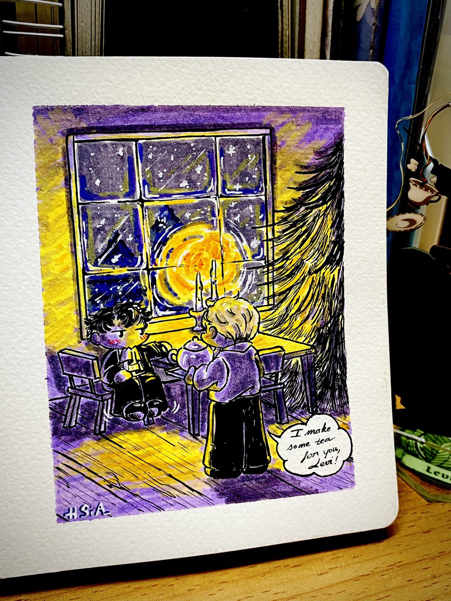 End of <a href="/LeviWeek/">Levi Week 2025</a> Day 8 •Birthday Celebration• under the candle just 2 of them, 2 cups and a tea pot in private night 🫖🎄
#LeviWeek2025 #リヴァイ生誕祭2025 #エルリ #eruri