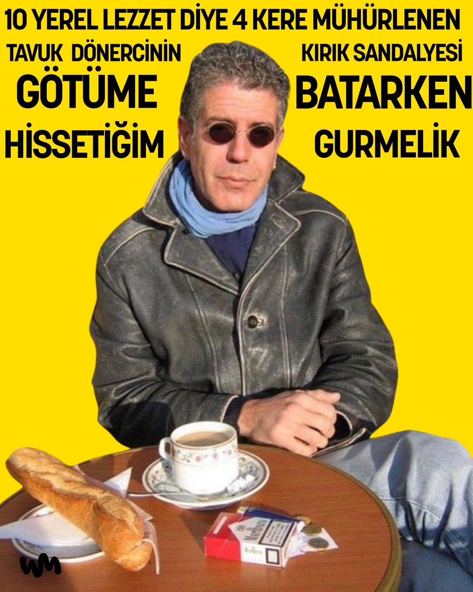 WikiMeme_tr's tweet photo. “Rahatıma Bakarım” 

Bu meme, dünyayı gezip farklı kültürlerin mutfaklarını anlatmasıyla tanınan Anthony Bourdain’in Fransa’da bir sokak kafesinde, deri ceket ve güneş gözlükleriyle kahve, baget ve sigara eşliğinde oturduğu ikonik fotoğraftan doğmuştur. + https://t.co/3j92SIuTBC